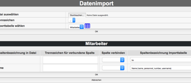 PTimport – externe Daten importieren